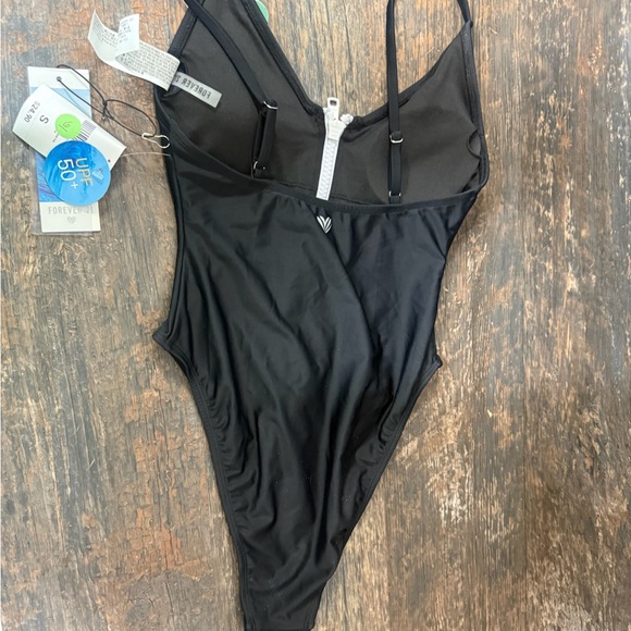 Forever 21 Black Swimsuit with Zipper - Picture 2 of 3